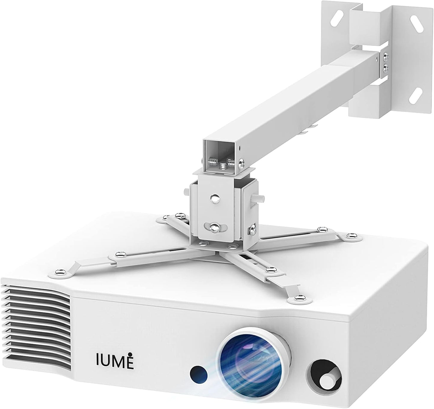 Adjustable White Projector Mount - Max 44 lbs Capacity!