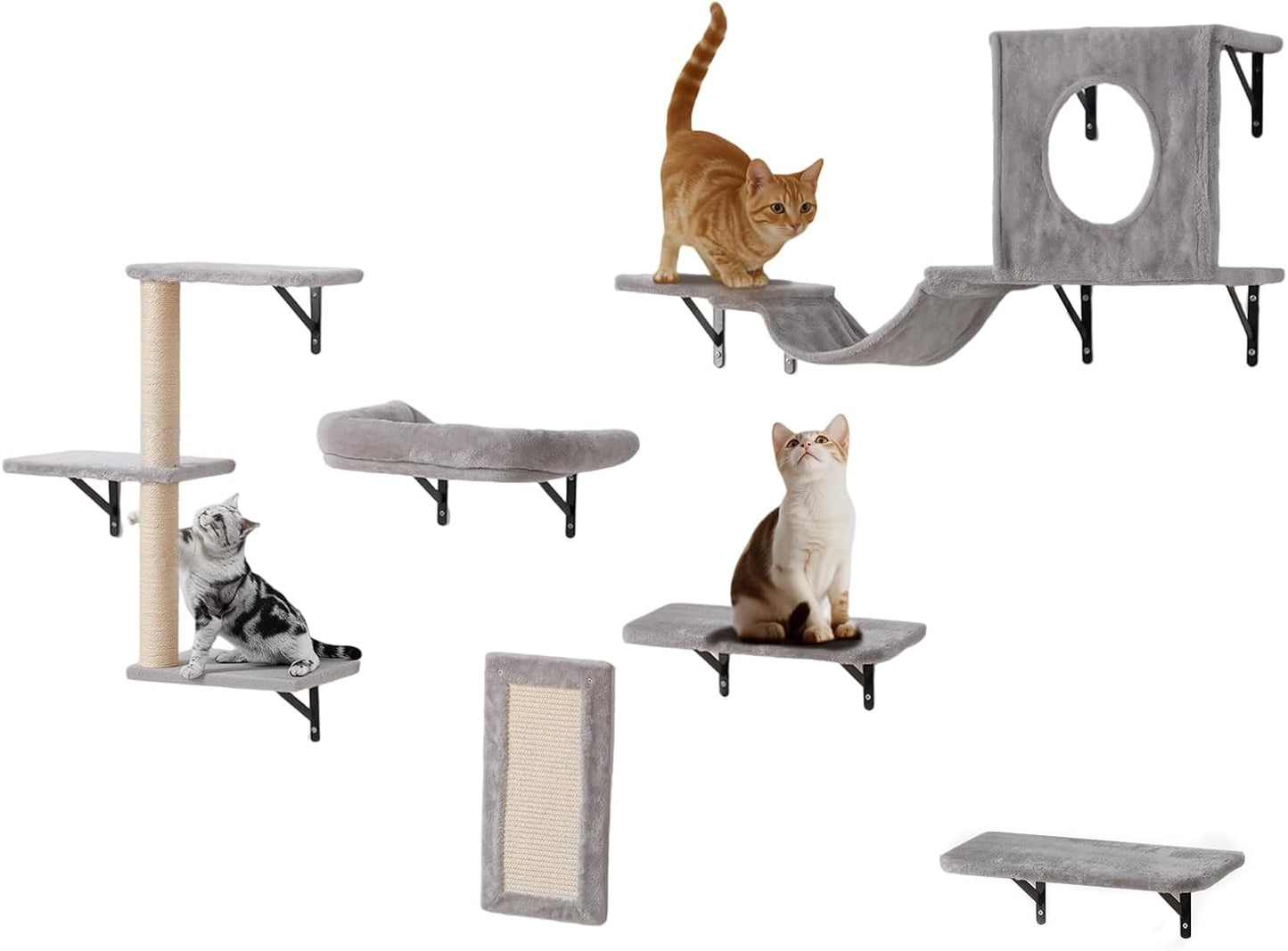 VEVOR Wall Mounted Cat Shelves for Climbing and Playing Fun