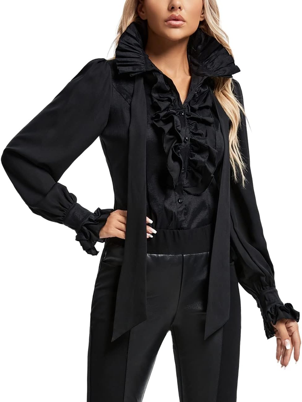 Women Victorian Renaissance Pirate Shirt for Gothic Style Lovers