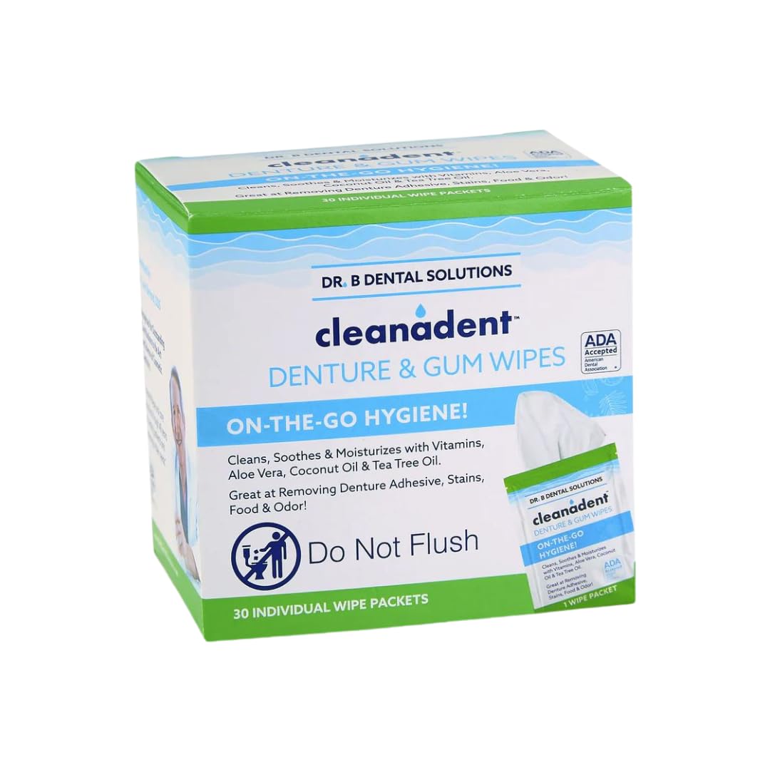 Cleanadent Wipes by Dr. B - Convenient Denture Cleaning Solution
