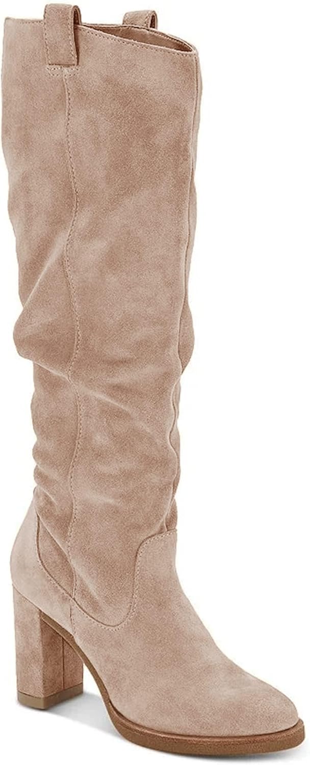 Juliet Holy Women's Knee High Boots with Chunky Block Heel