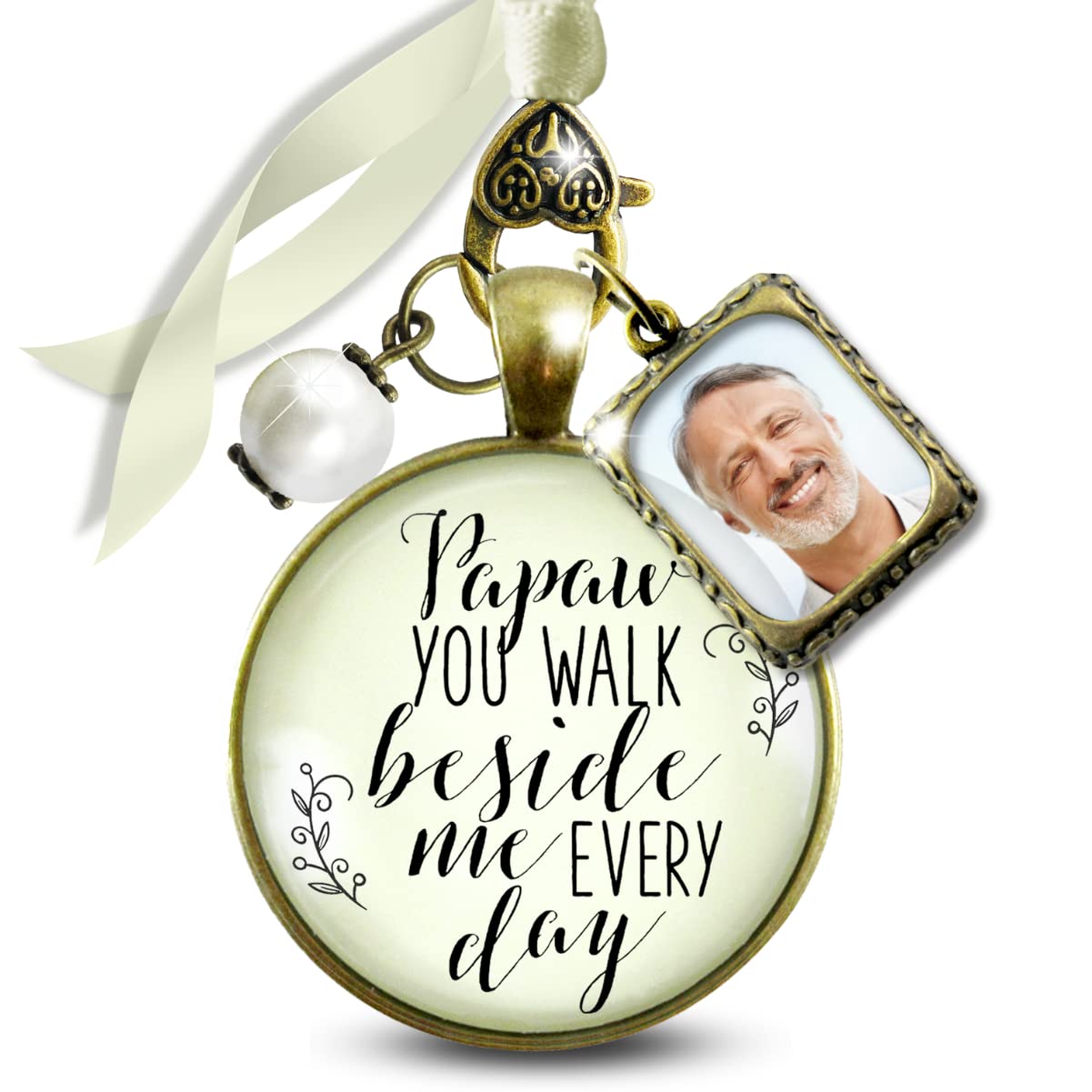 Bride Bouquet Charm for Wedding Memory Keepsake with Photo Frame