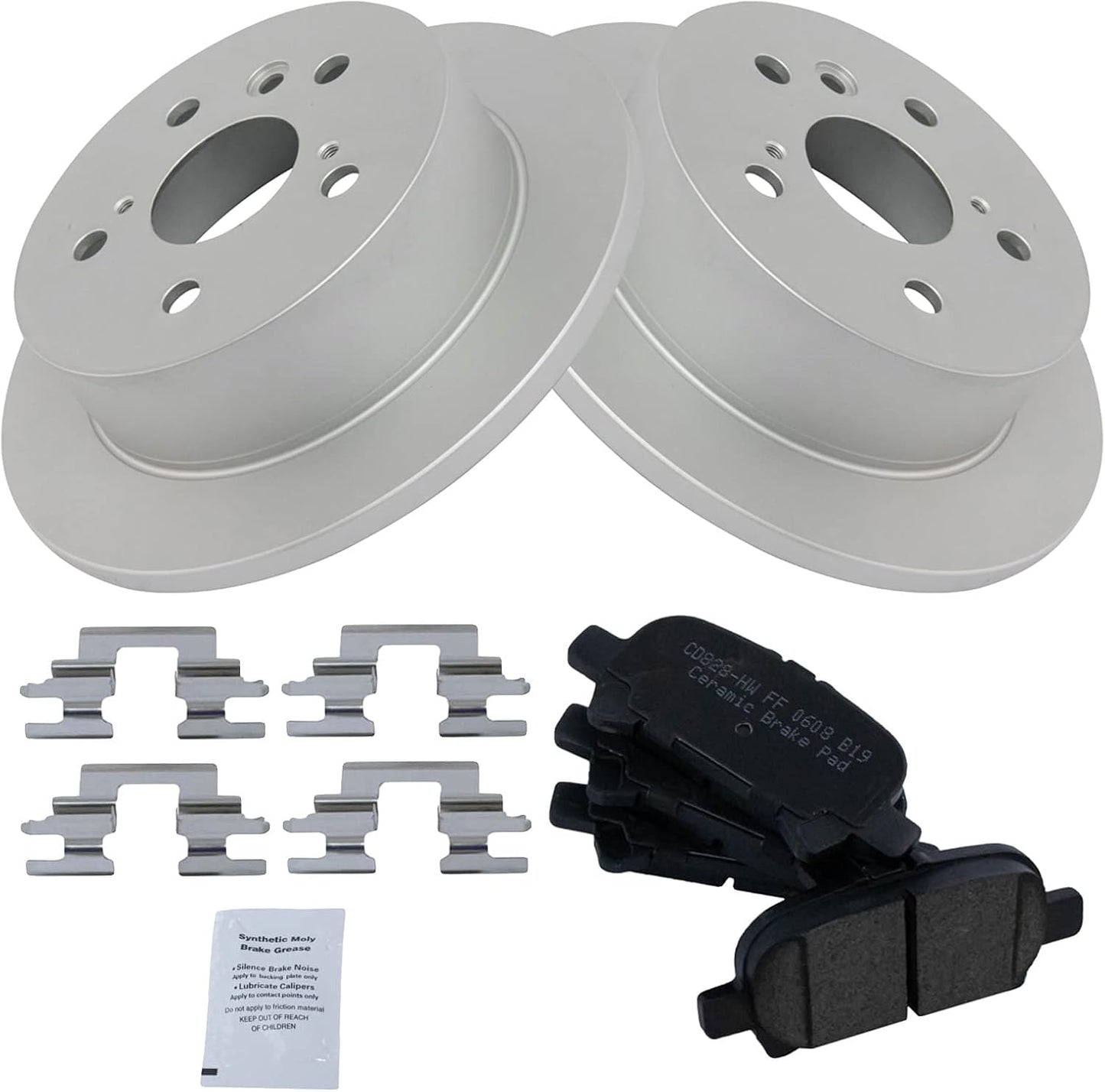 TRQ Rear Brake Pad & Rotor Kit for Toyota Avalon and Camry