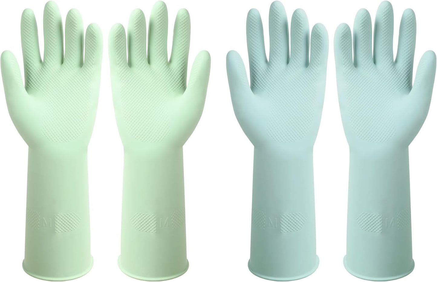 2 Pairs ZUIMER Reusable Cleaning Gloves - Non-Slip & Long-Lasting