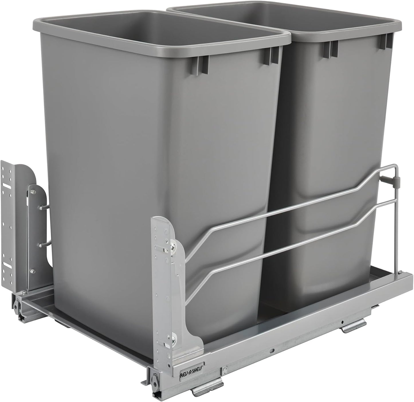 Rev-A-Shelf Double Pullout Trash Cans for Kitchen Cabinets