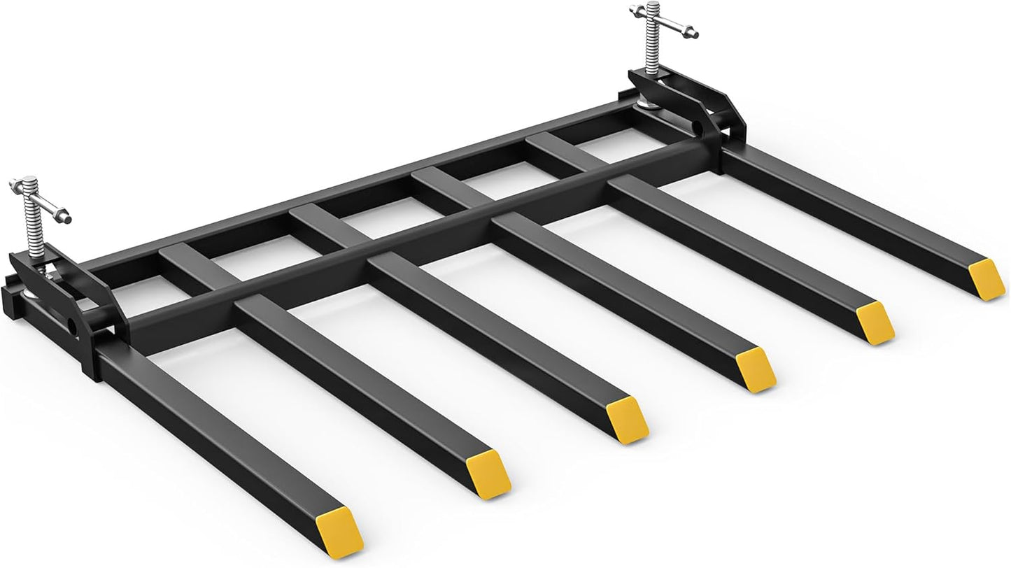 YITAMOTOR Clamp on Debris Forks for 60ft' Bucket, 4000 lbs Capacity