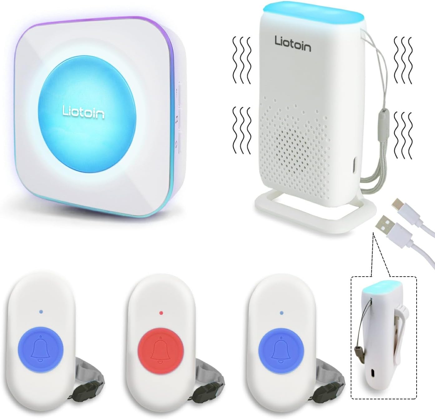 Wireless Caregiver Pager Alert Button System for Elderly Care