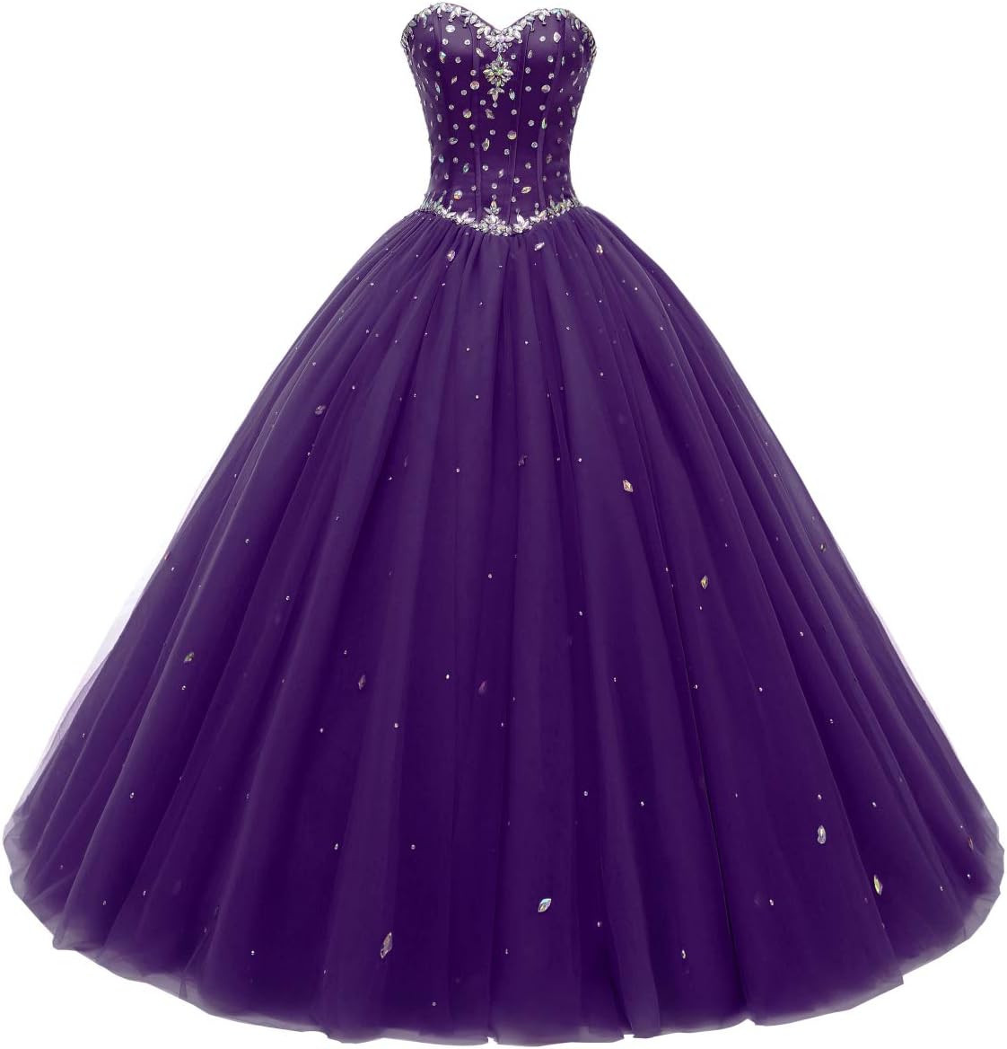 Women's Sweetheart Ball Gown Tulle Quinceanera Dress for Prom