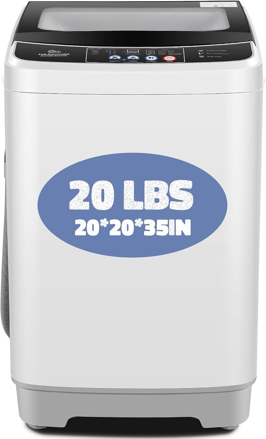 20Lbs Full-Automatic Portable Washer - 10 Programs