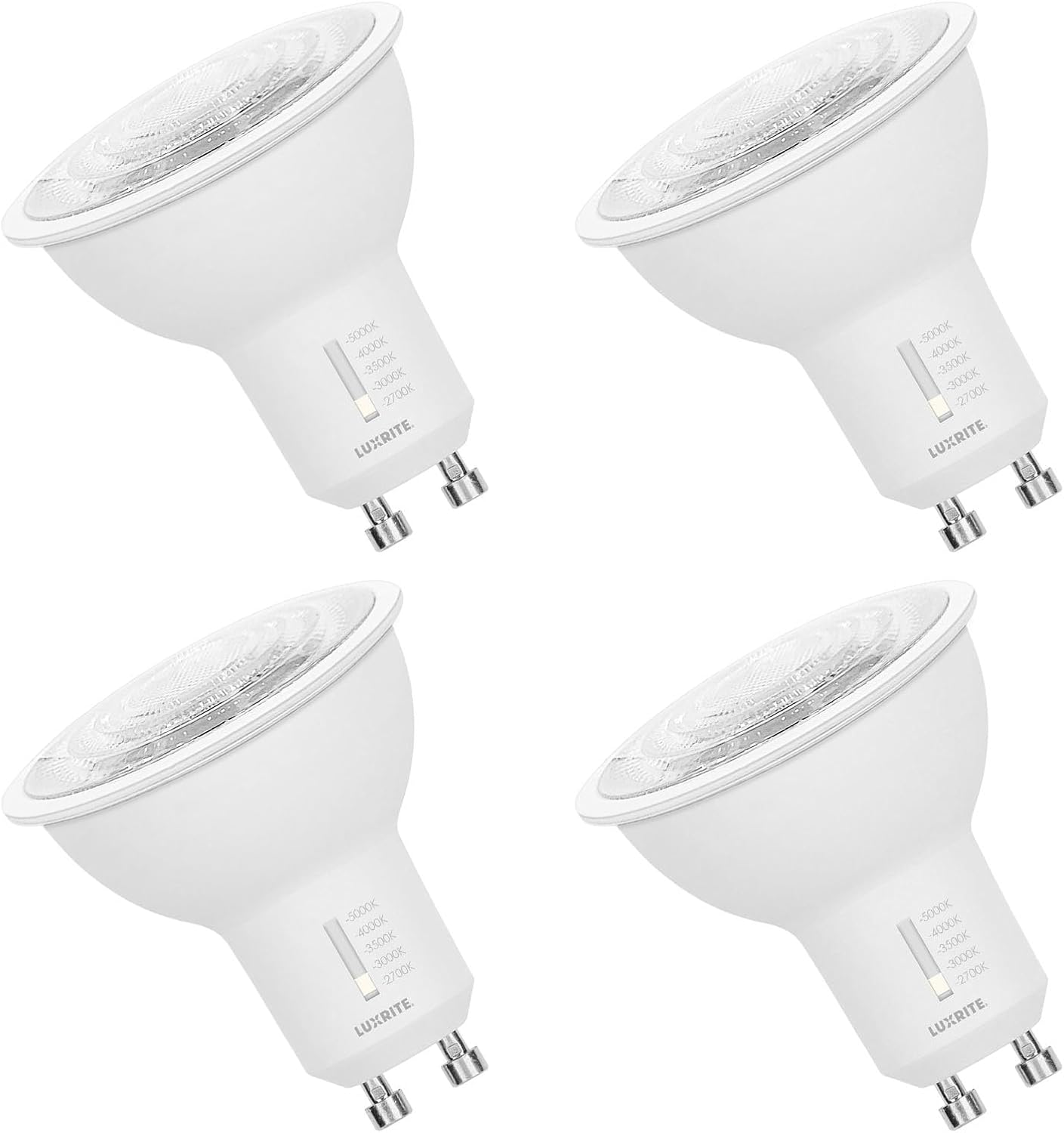 LUXRITE GU10 LED Bulbs Dimmable - 5 Color Selectable Options