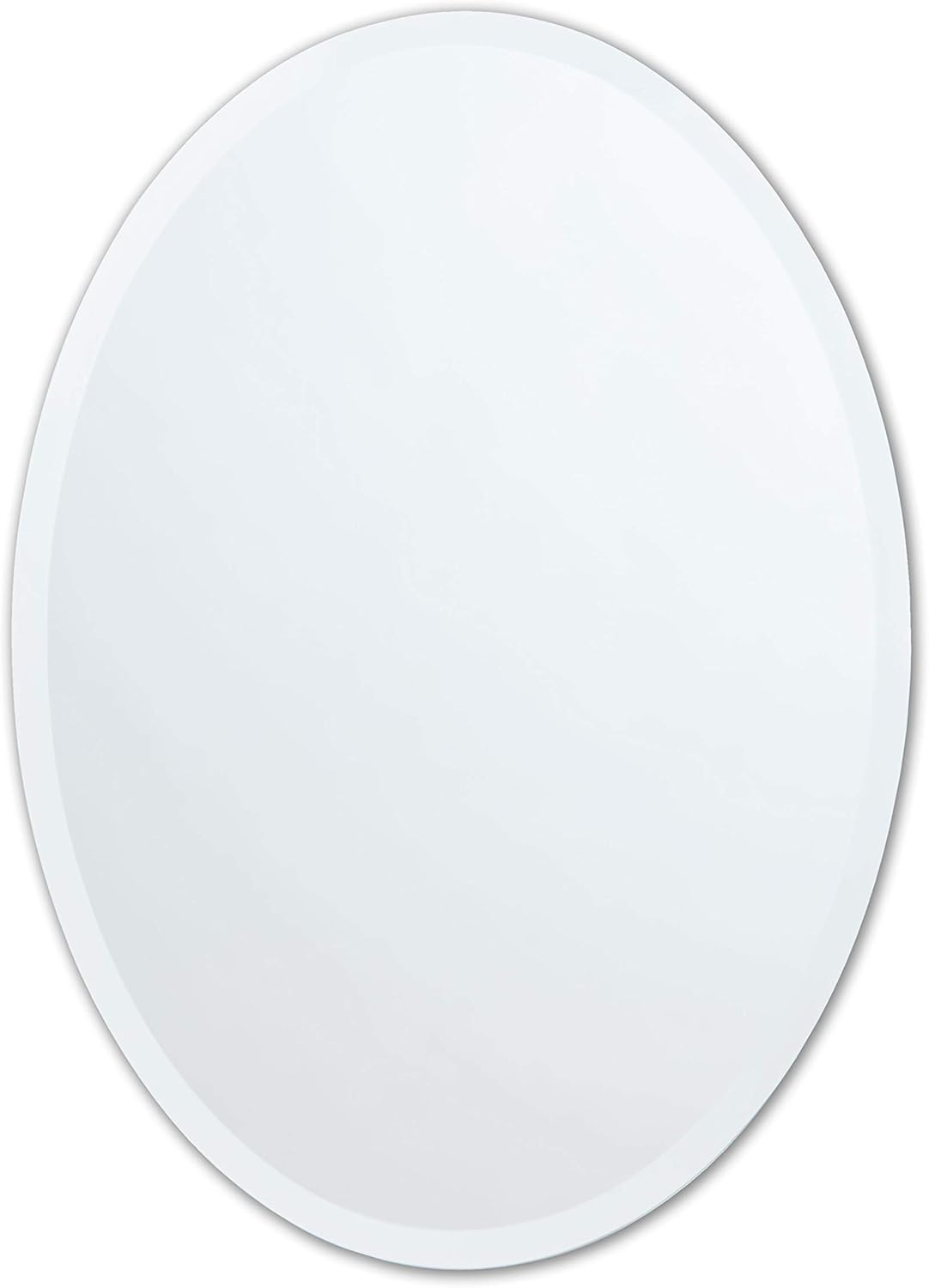 Better Bevel Frameless Oval Mirror for Elegant Bathroom Decor