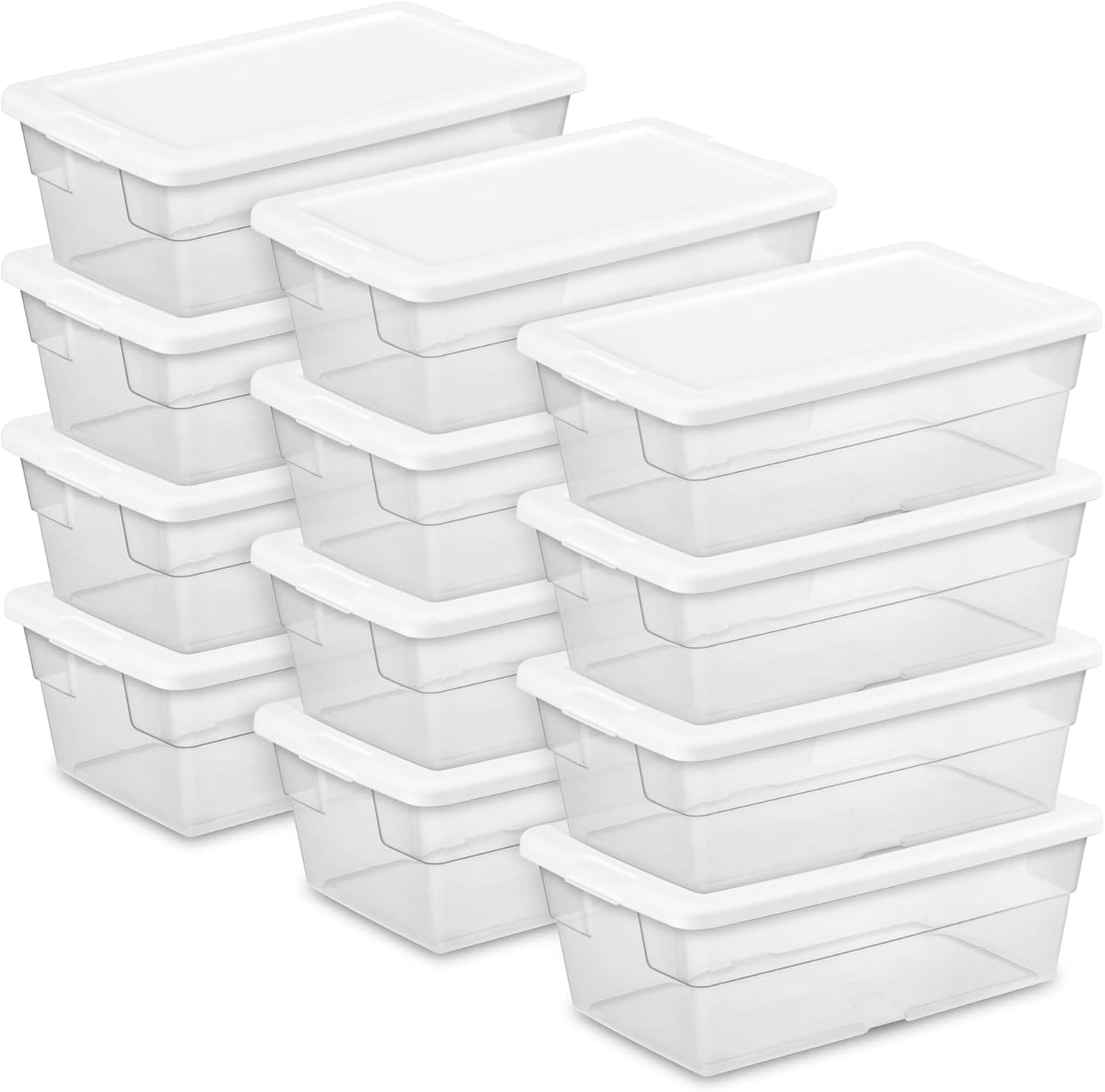 Sterilite 12-Pack 6 Quart Storage Box for Easy Organizing