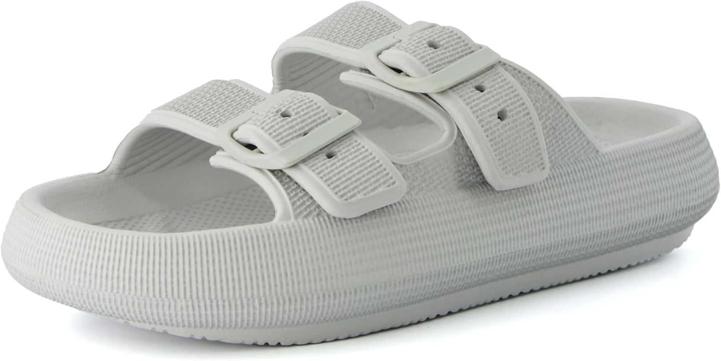 CUSHIONAIRE Women's Fame Recovery Cloud Slide for Comfort