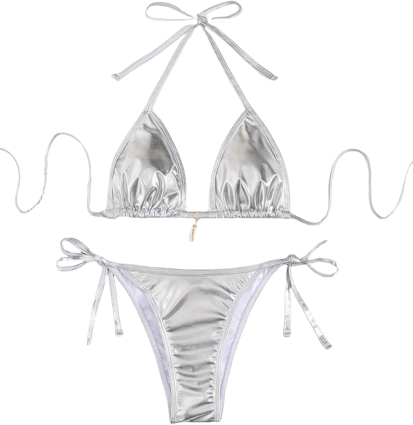 Tainehs Women's Sexy Halter Bikini Set - Cheeky Two Piece