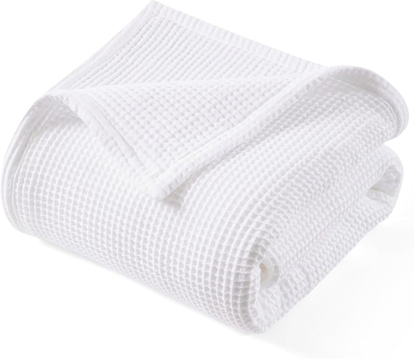 PHF Reversible Waffle & Muslin Blanket for Cozy Home Decor