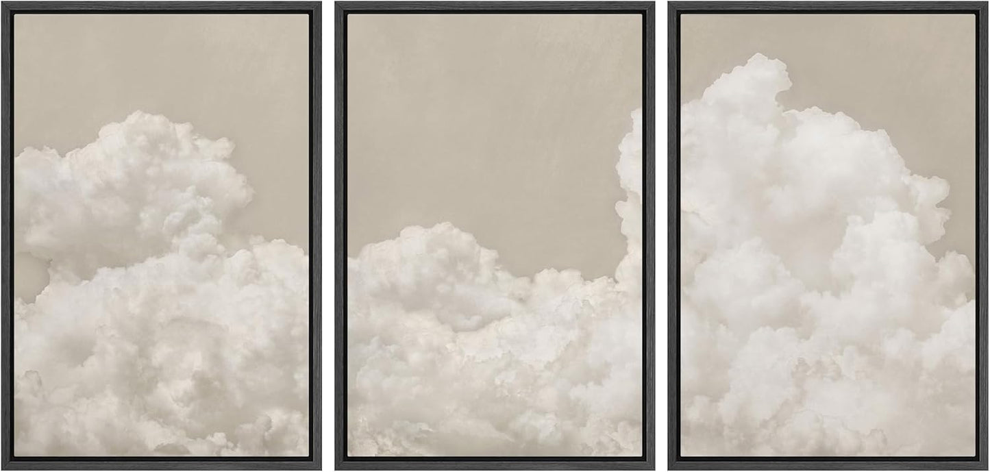 MUDECOR Framed Wall Art Print Set for Serene Sky Decor