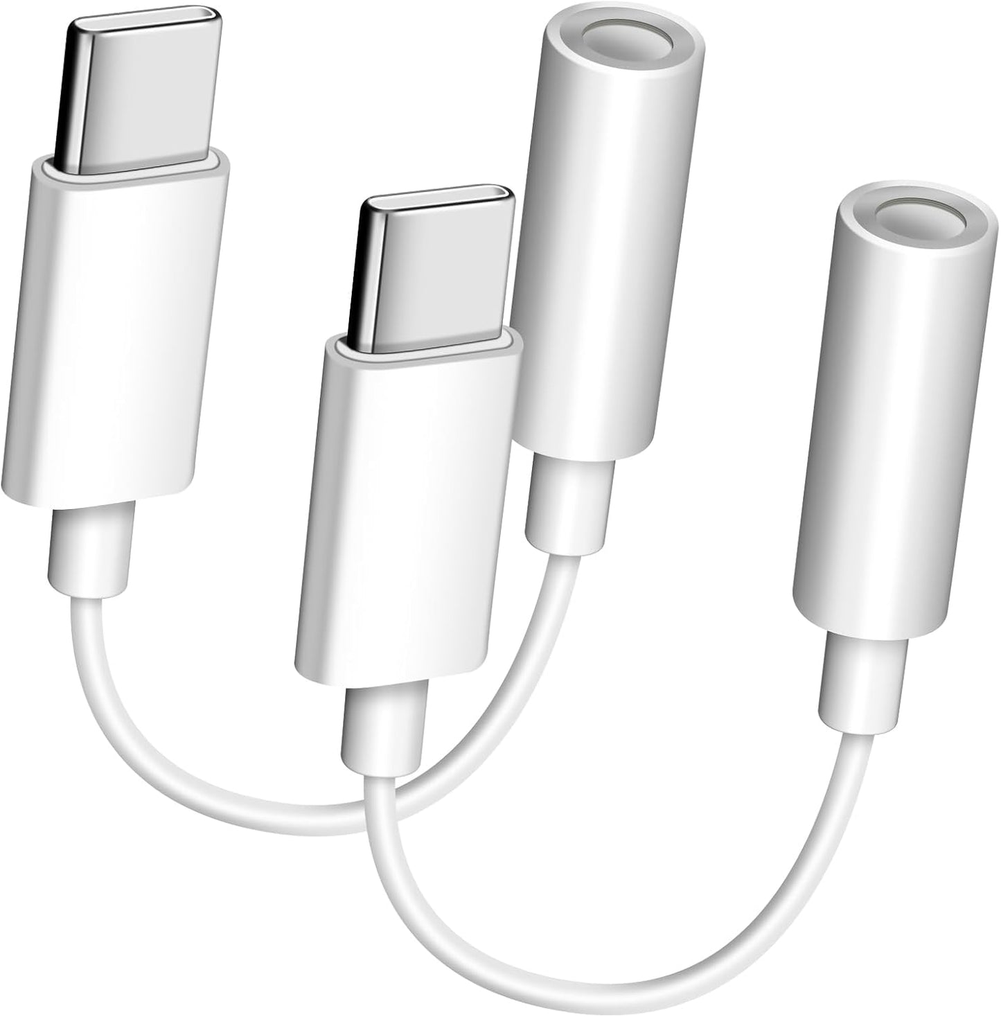 High Fidelity Sound: USB C to 3.5mm Adapter - 2 Pack