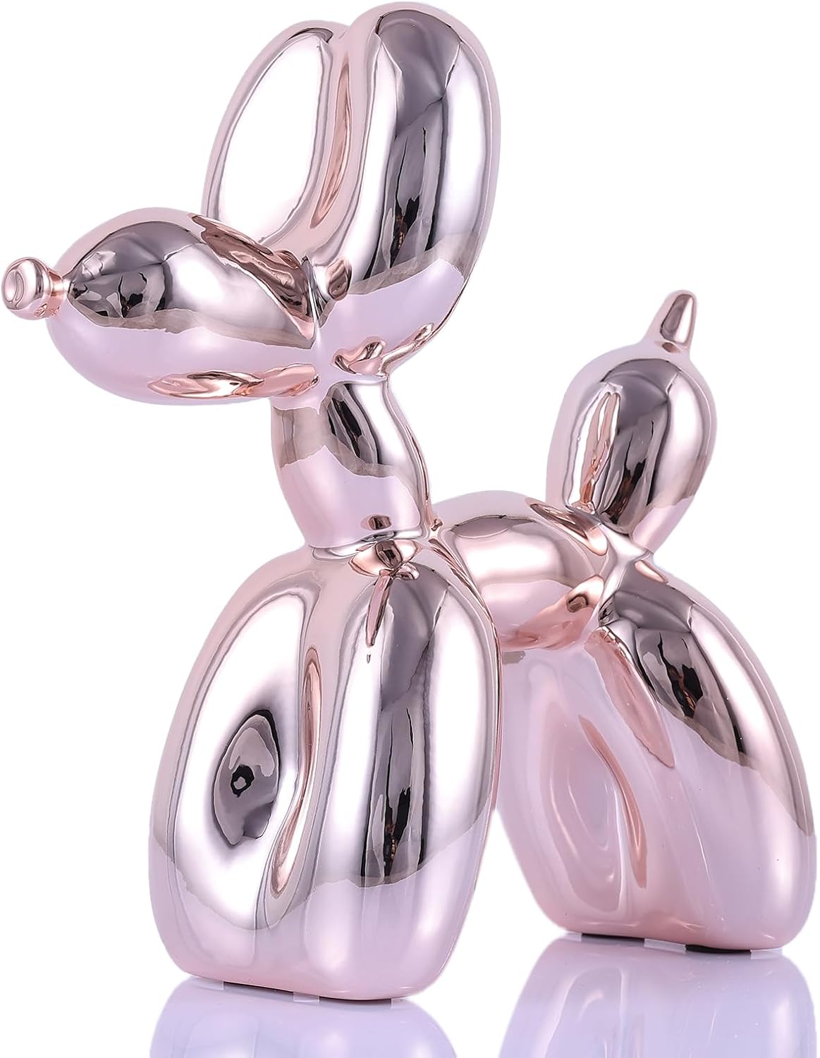 Pink Balloon Dog Decor - Modern Desk Statue for Unique Spaces