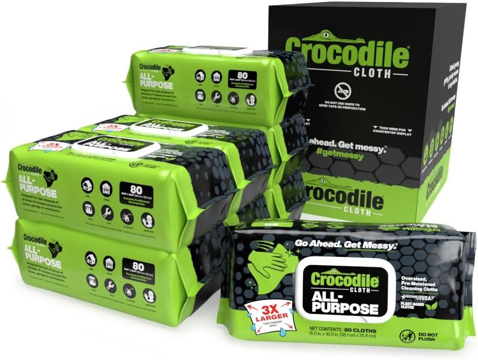 Crocodile Cloth Extra Large Cleaning Wipes for Every Mess