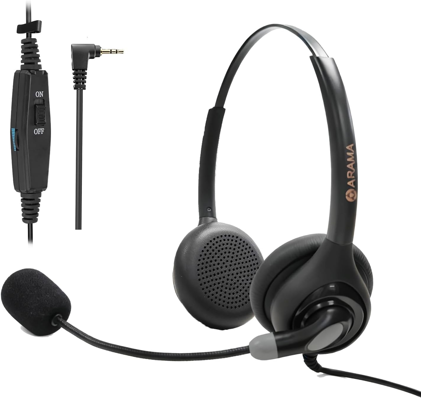 Arama 2.5mm Telephone Headset with Noise Canceling Mic