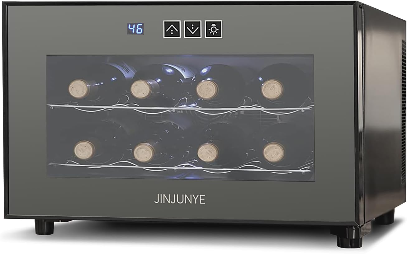 8 Bottle Wine Cooler Refrigerator for Home and Office Use
