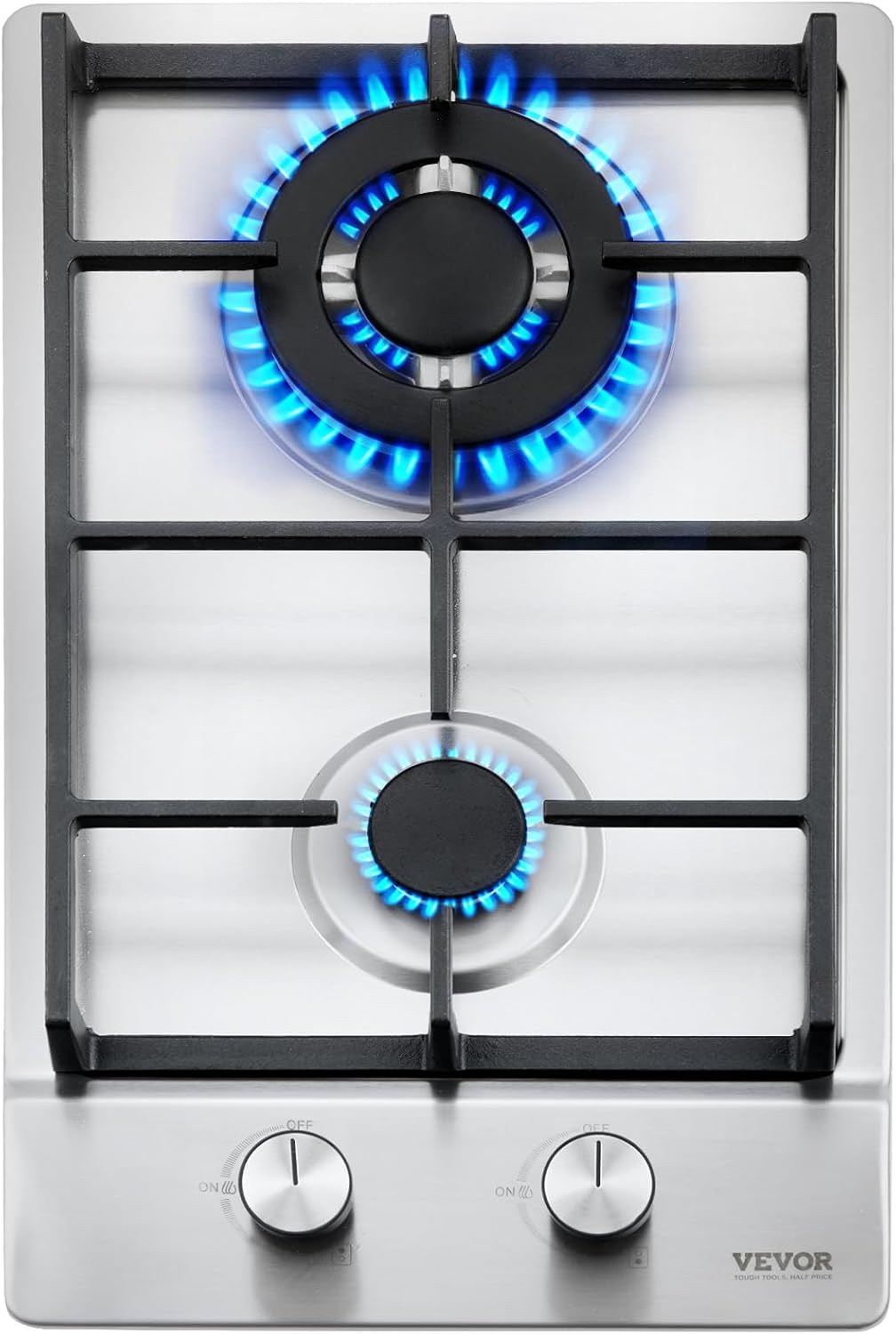VEVOR 12 inch 2 Burners Cooktop with High Efficiency Heating