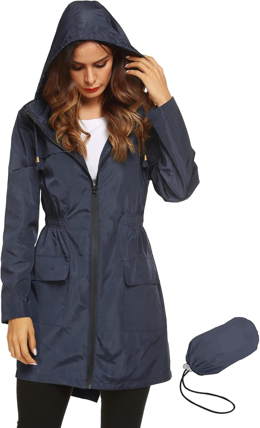 Lomon Women Waterproof Lightweight Rain Jacket for Outdoor Fun