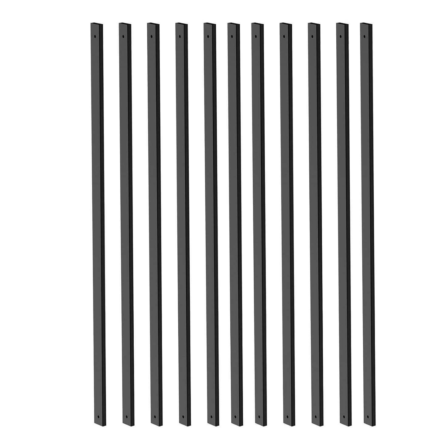 50 Pack 36 Inch Black Metal Deck Balusters for Railing Projects