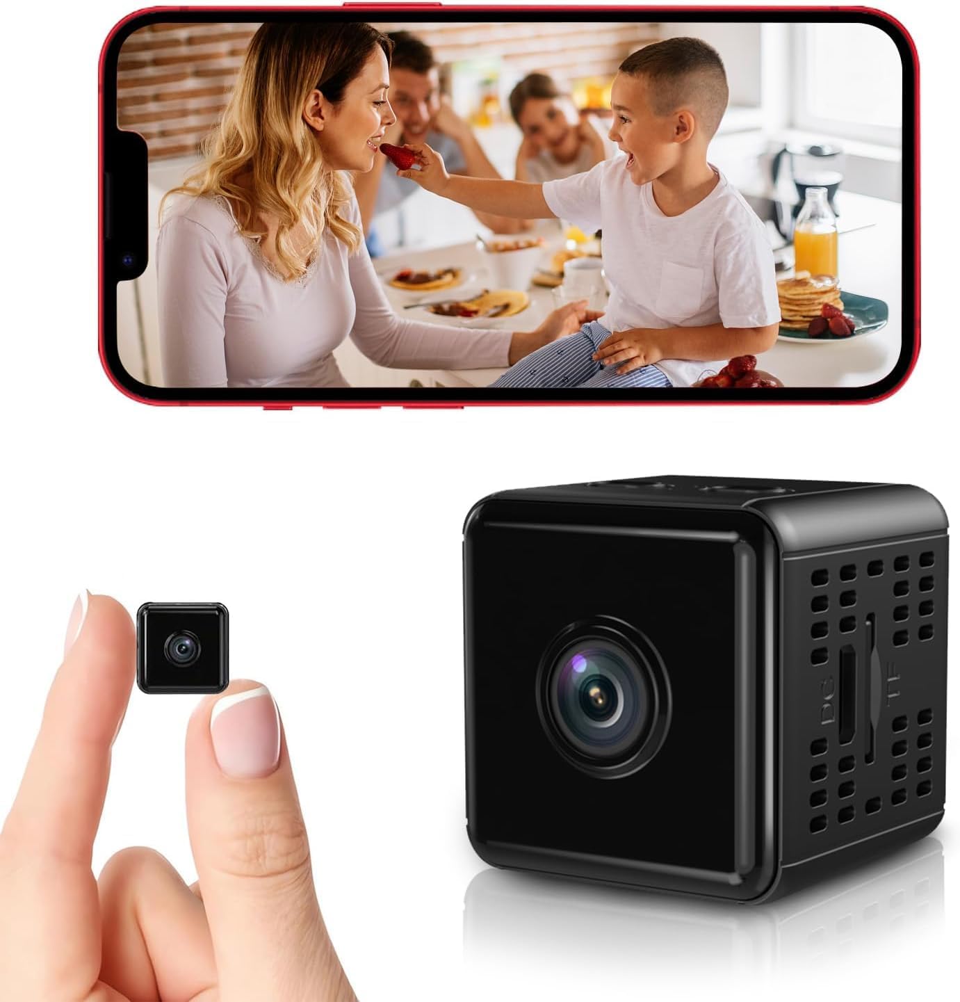 1080P HD WiFi Hidden Camera for Home, Baby, and Pet Monitoring