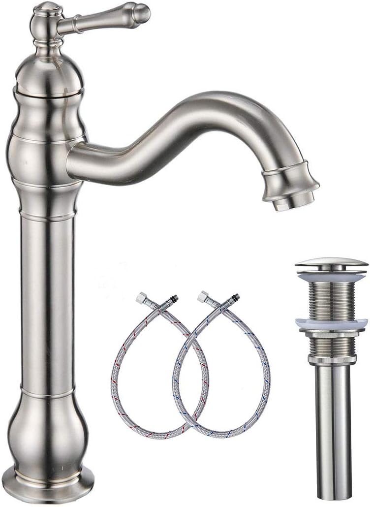 GGStudy 360 Swivel Single Handle Bathroom Vessel Sink Faucet