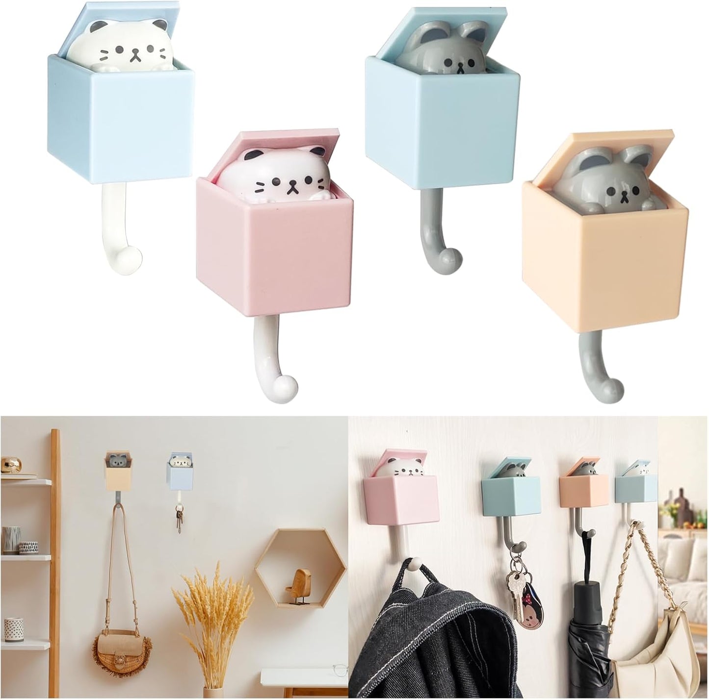 Purr-fectly Organize with Cat Key Hooks