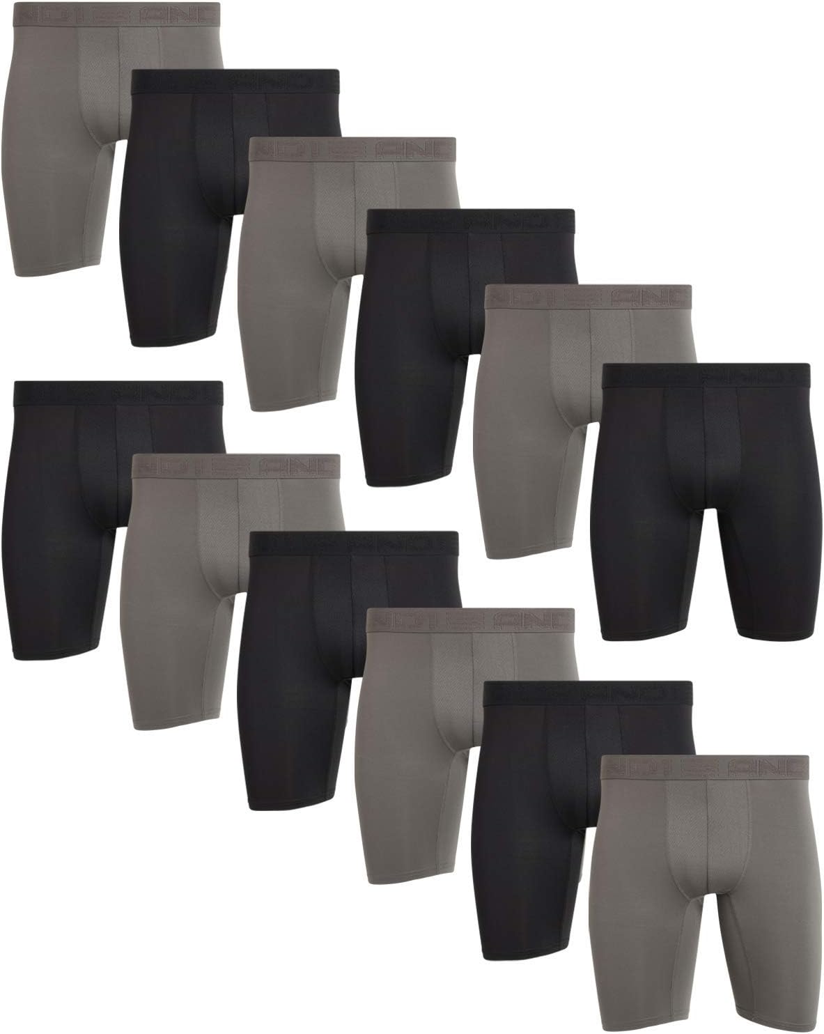 AND1 Men's Compression Boxer Briefs - 12 Pack Performance Gear