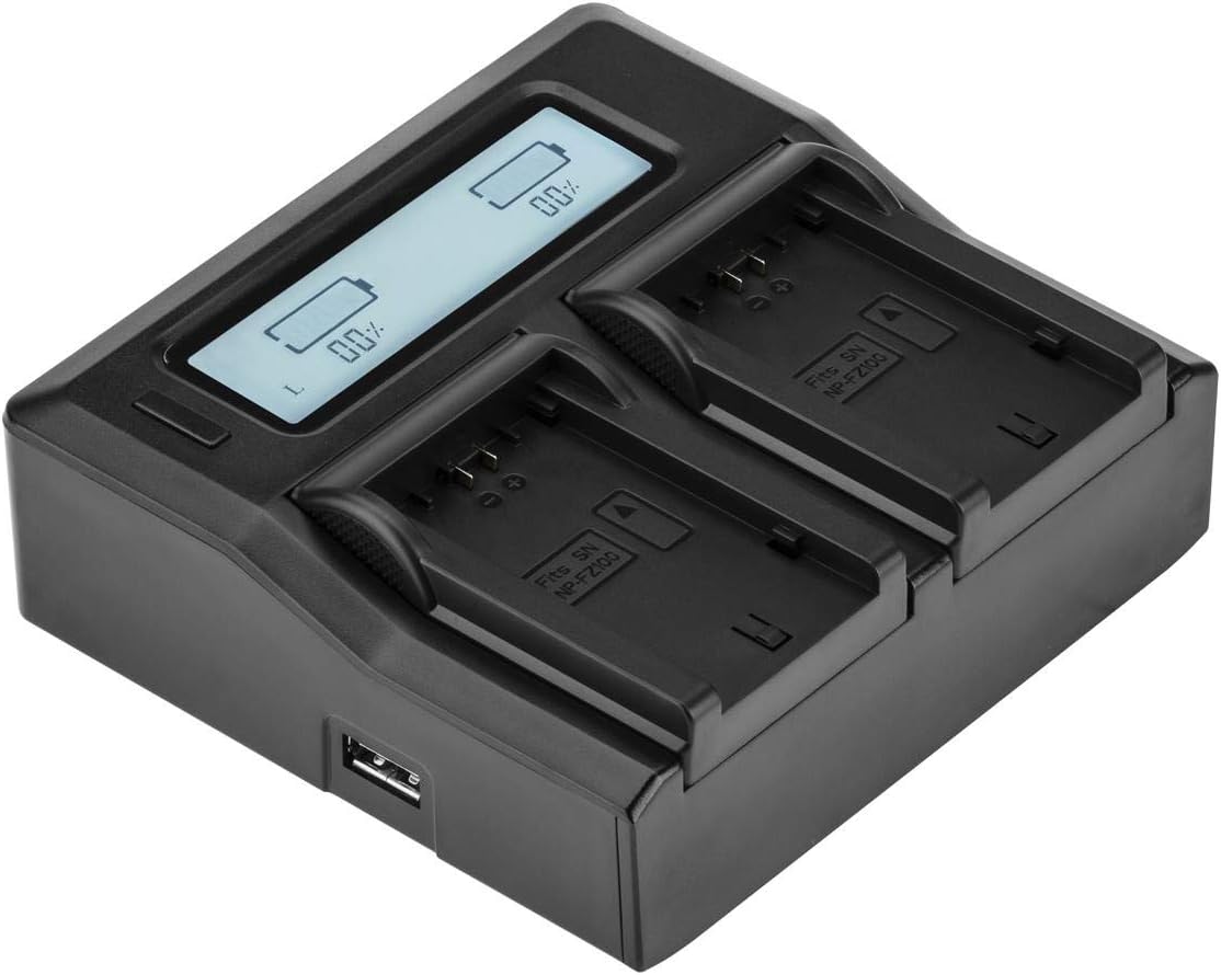 Dual Smart Charger for Sony NP-FZ100 with LCD Display