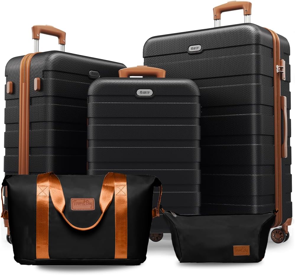 AnyZip Luggage Set 5 Piece Lightweight Hardshell Suitcases