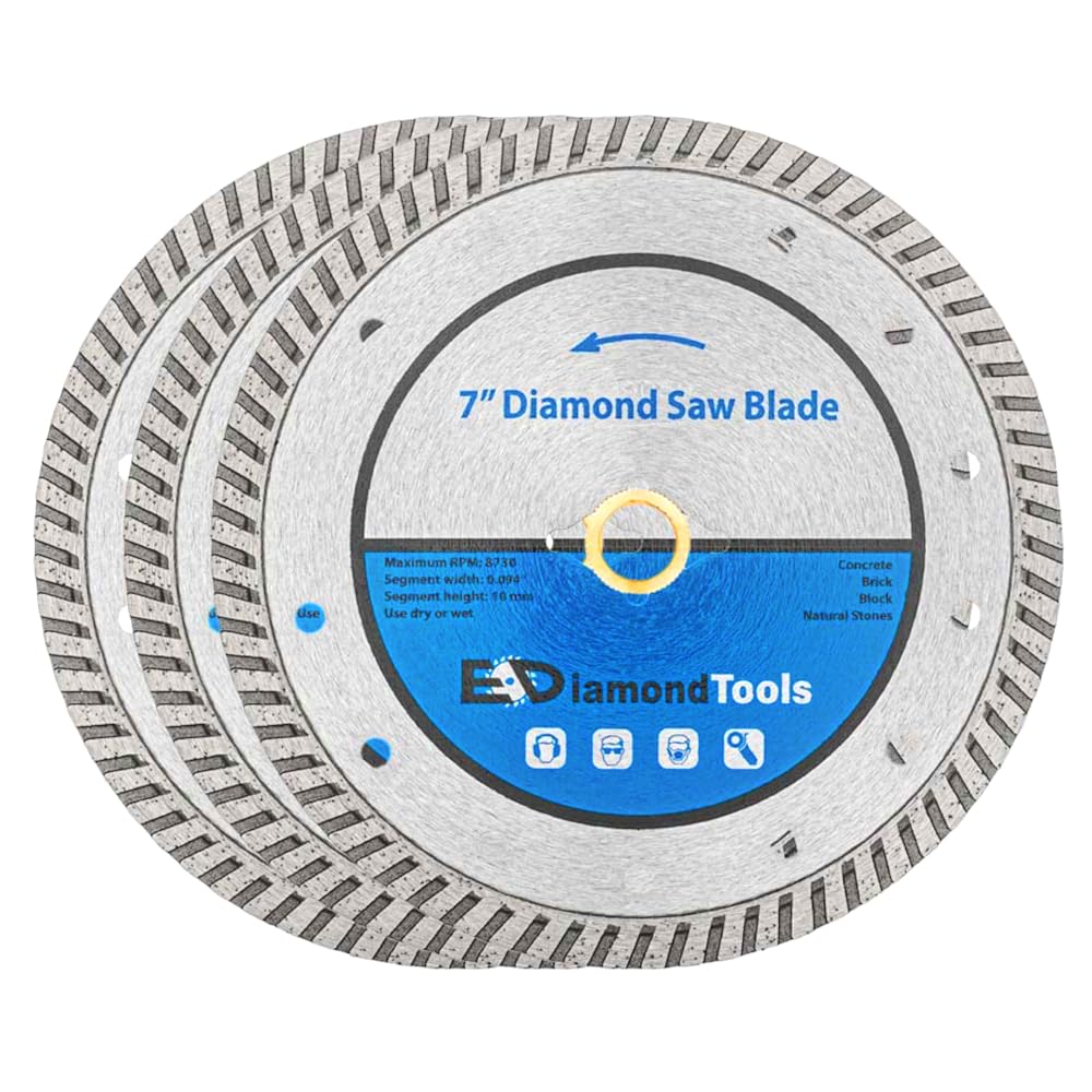 7in Turbo Diamond Saw Blade for Concrete and Masonry Cutting