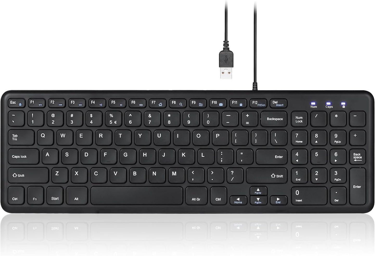 Silent Scissor Keyboard with Number Pad - Compact Design - Perixx PERIBOARD-213U