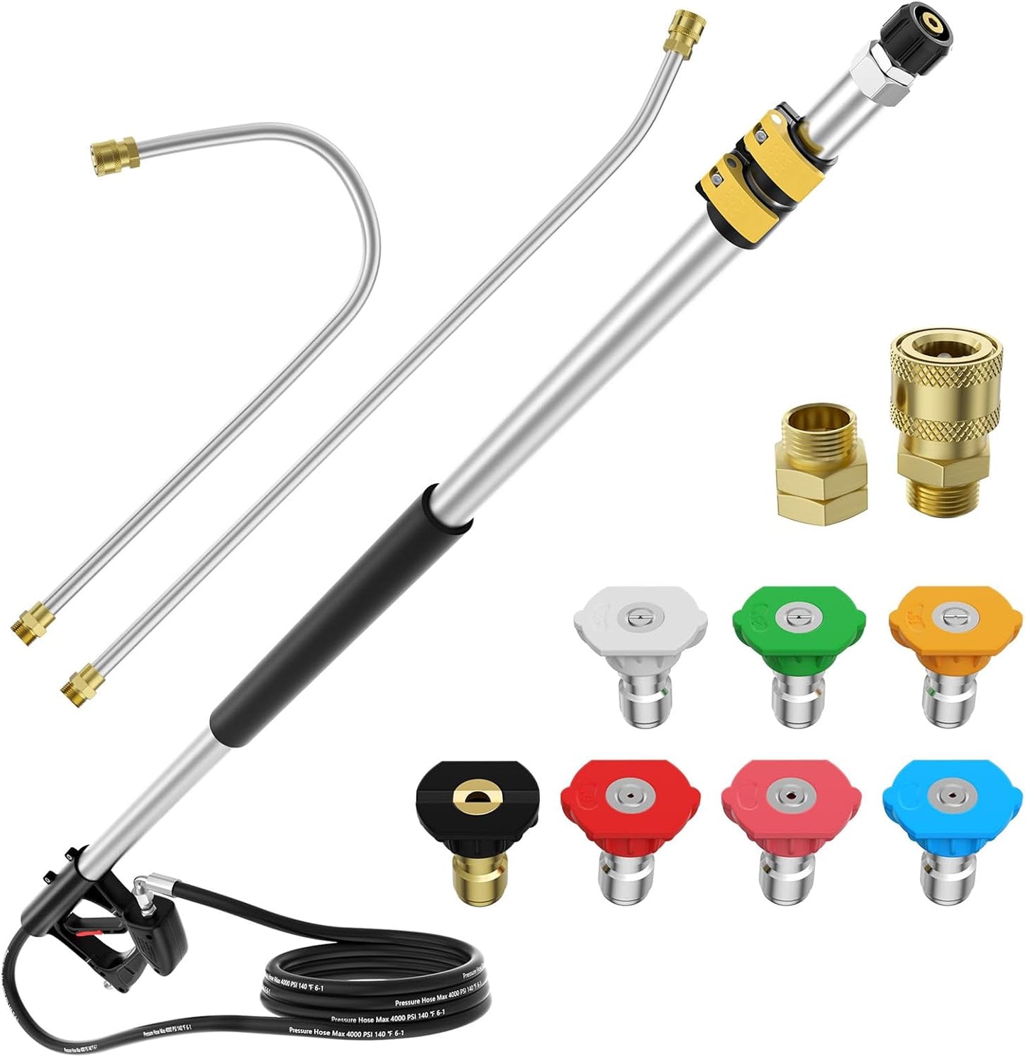 EVEAGE 14 FT Pressure Washer Telescoping Wand for Easy Cleaning