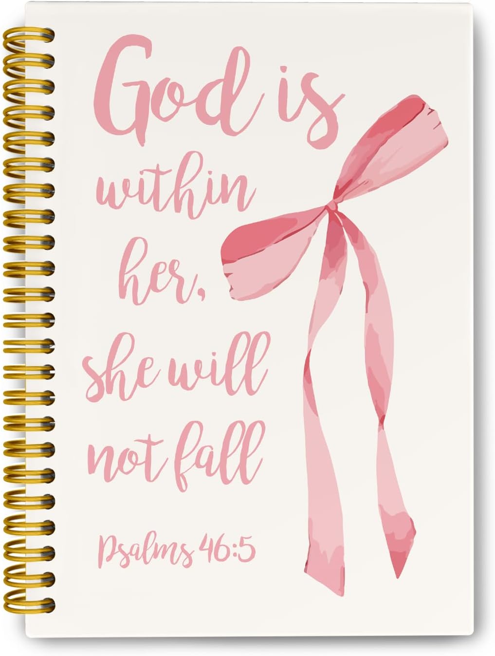 Empowering Christian Journal: God Within Her Coquette Pink Notebook