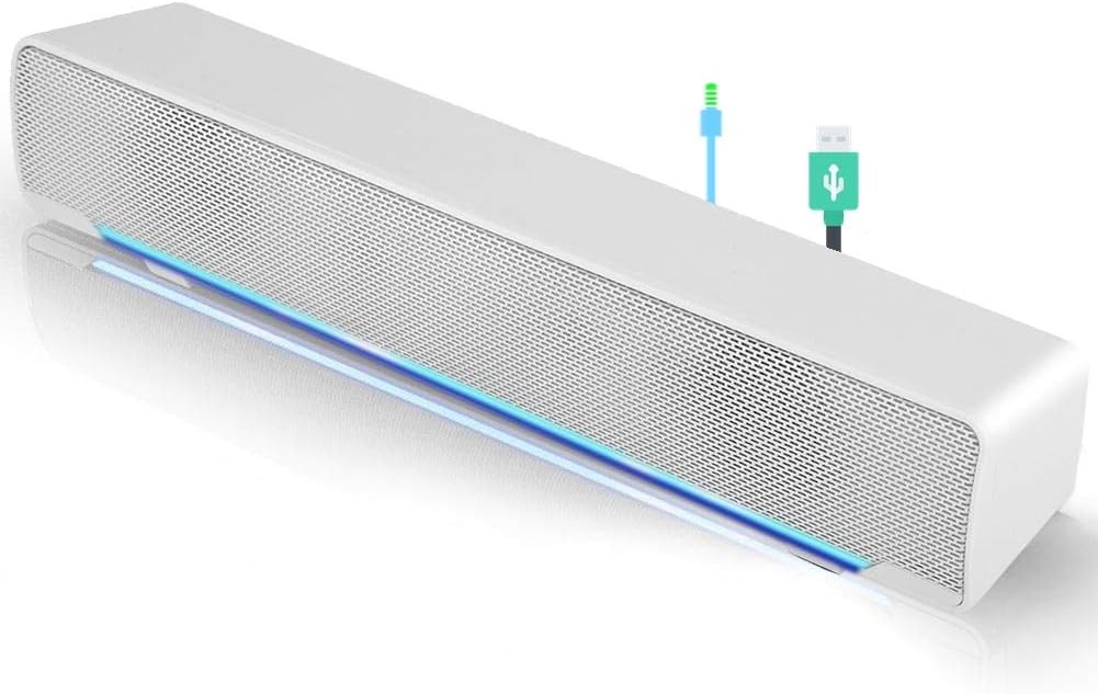 Compact LED Soundbar Speaker by Hakeeta