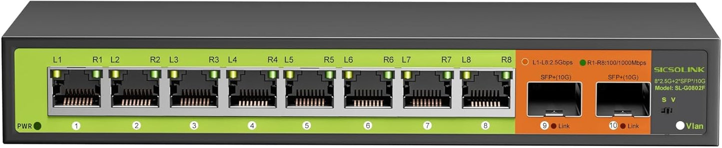 10-Port 2.5G Ethernet Switch for High-Speed Network Needs