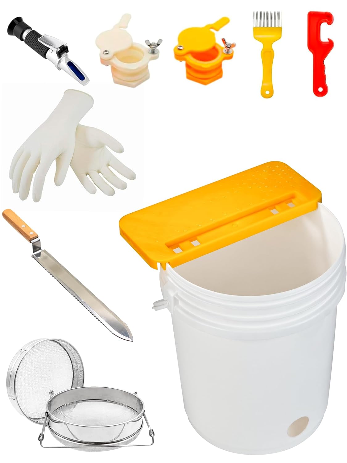 10 PCS Honey Harvesting Beekeeping Tool Kit for Enthusiasts