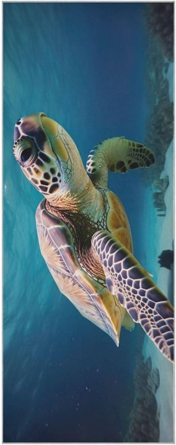 Sweat Absorbent Sea Turtle Yoga Towel for Hot Yoga