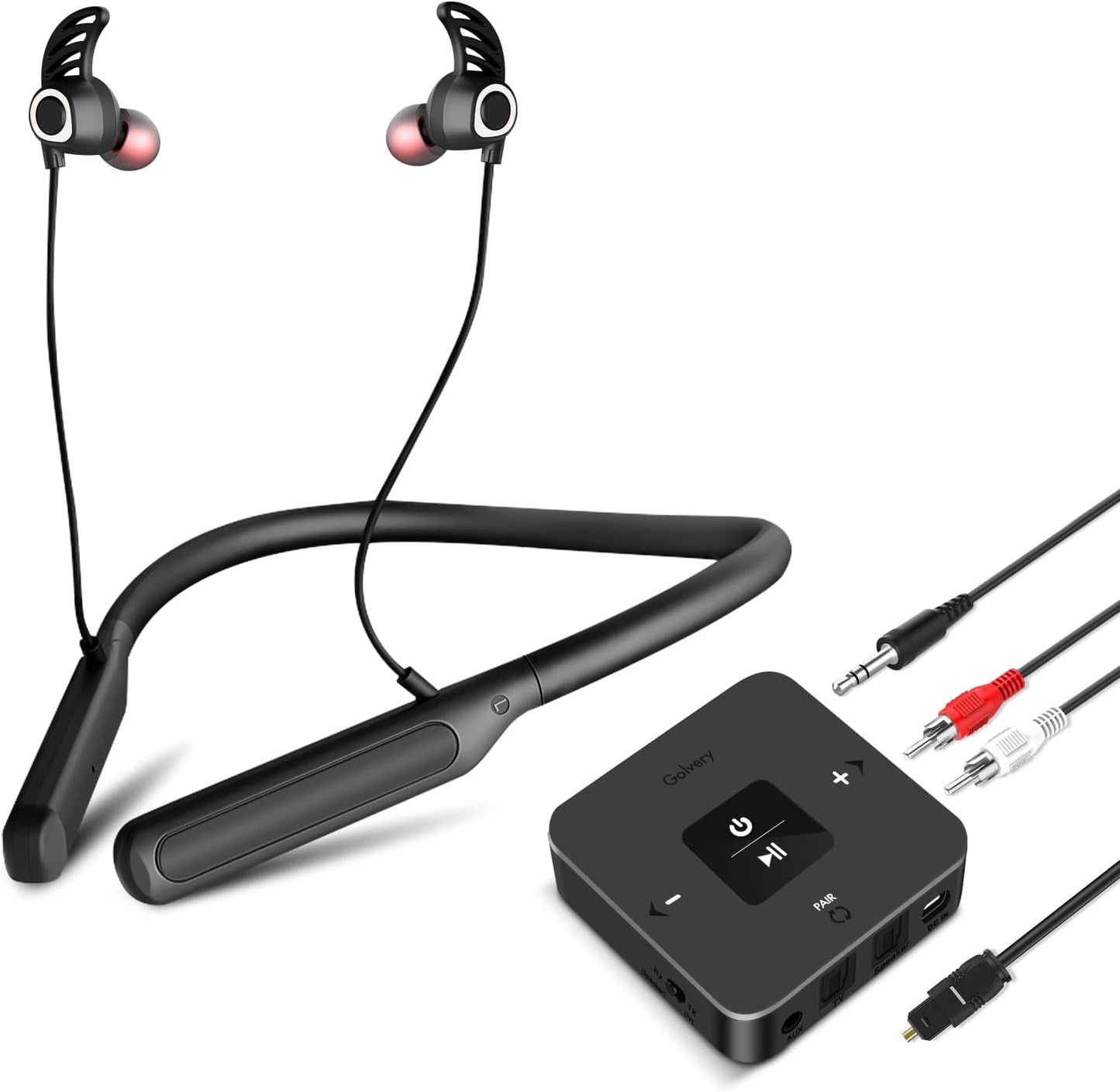 Wireless TV Headphones Adapter, No Audio Delay