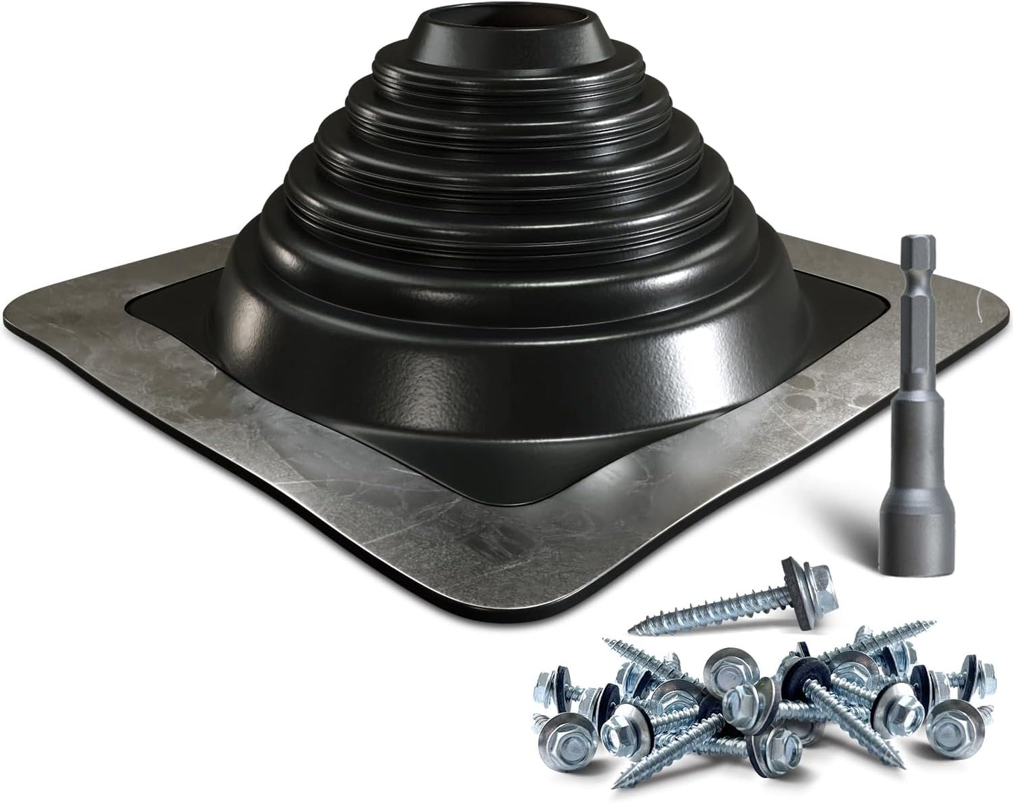 VIVIDA #4 Silicone Metal Roof Pipe Boot for High Temp Use