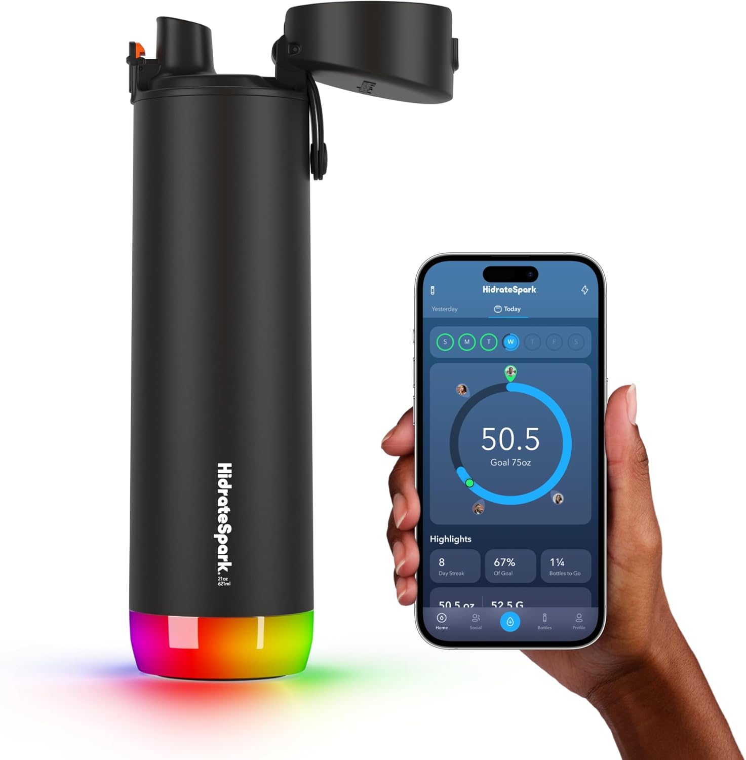 Stunning Smart Bottles With Integrated Clock image