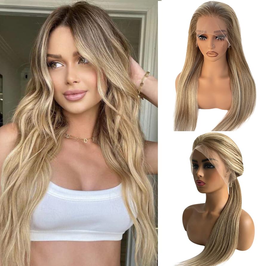 30 Inch Ombre Blonde Lace Front Wig for Stunning Looks