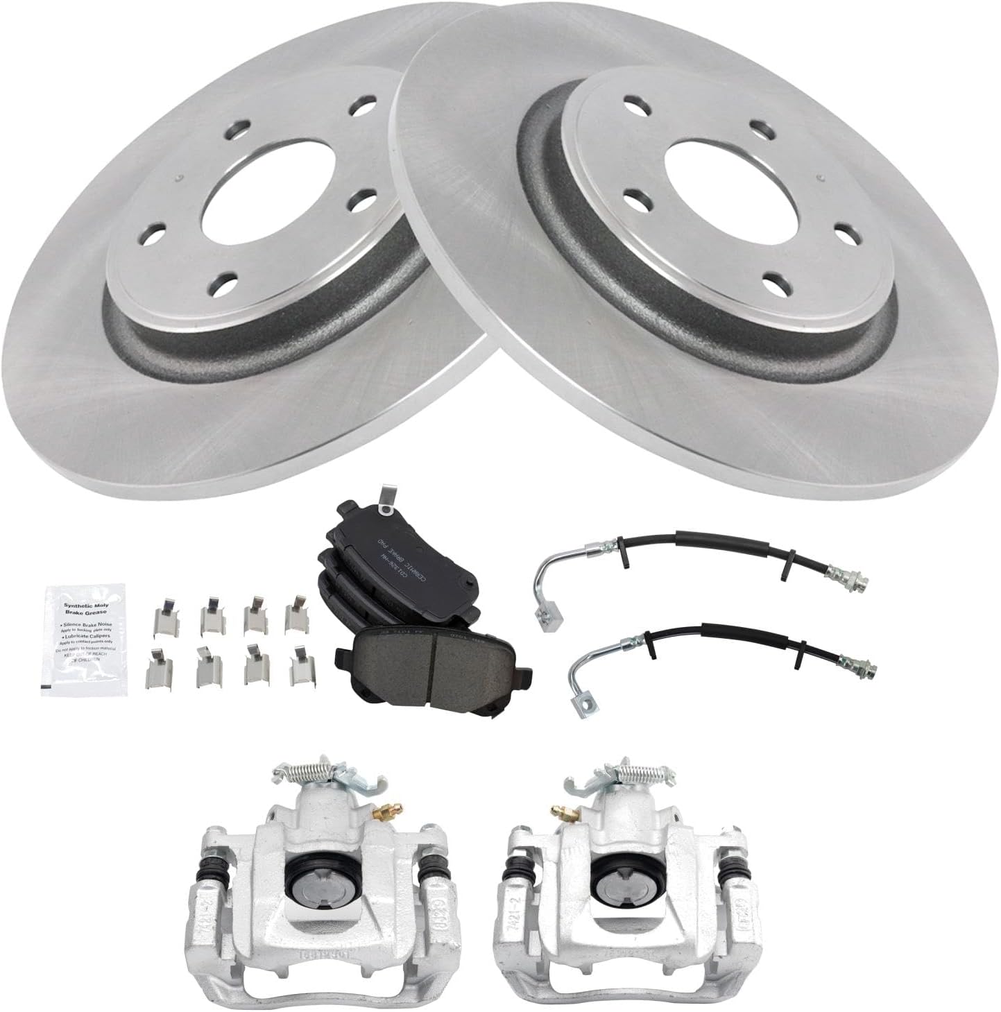 TRQ Rear Brake Pad & Rotor Kit for 2012 Volkswagen Routan