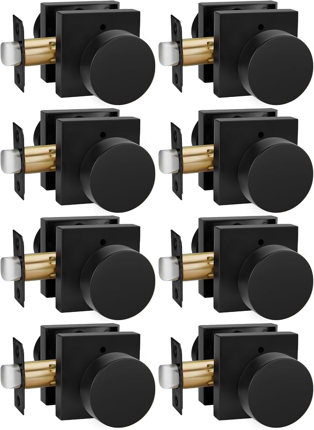 Goldenwarm Privacy Black Interior Door Knobs for Modern Homes
