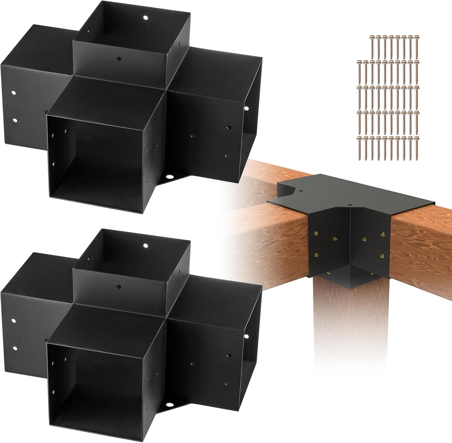 VEVOR Pergola Bracket Kit for 6x6 Wooden Beams - Easy Install