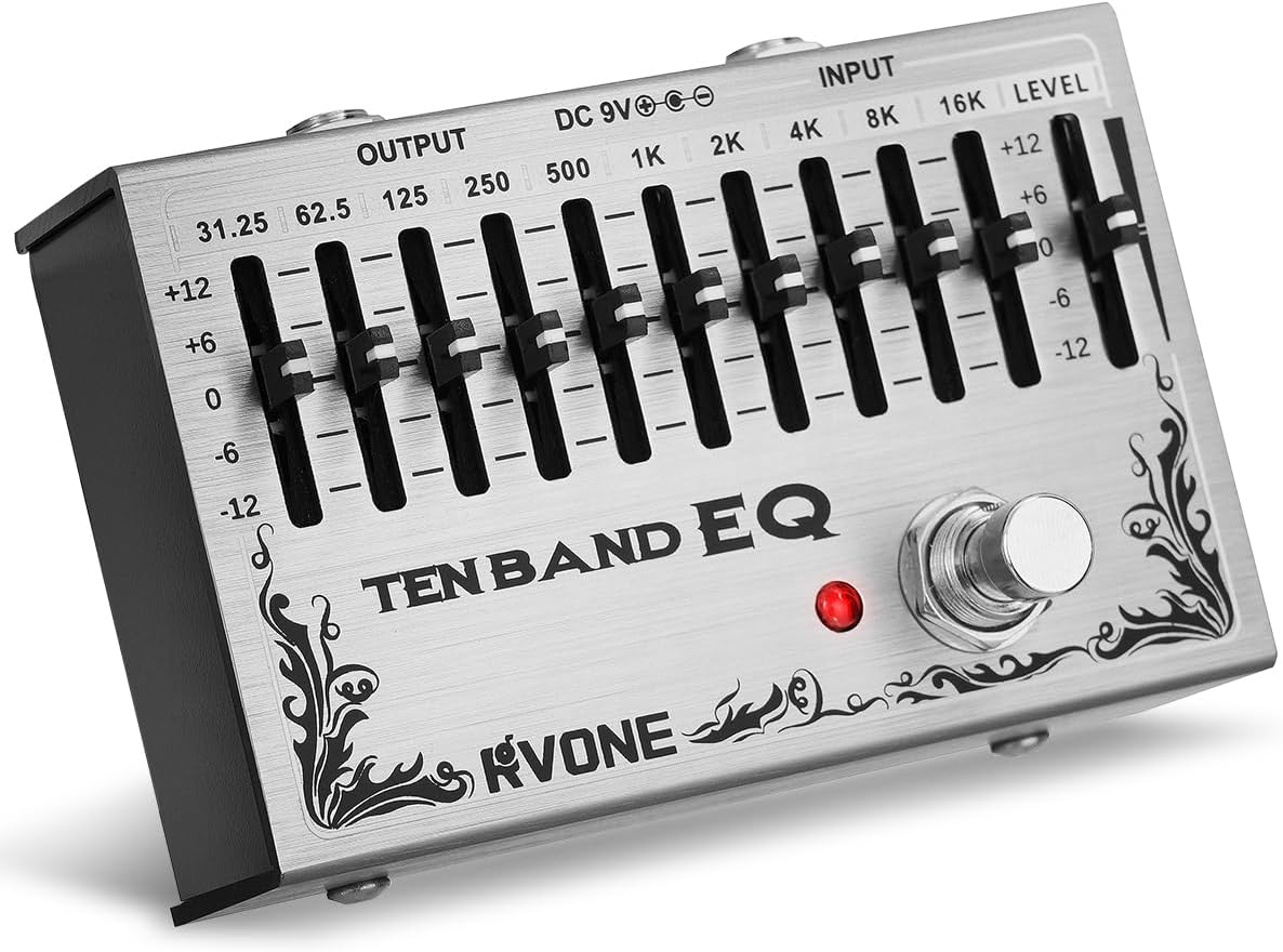 10-Band Equalizer Pedal for Guitar, Bass & Pedalboards